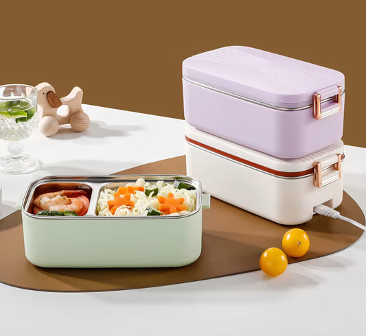 Portable Electric Lunch Box Food Warmer | Keeps Food Spill-Free Warm & Tasty | Dishwasher-Safe